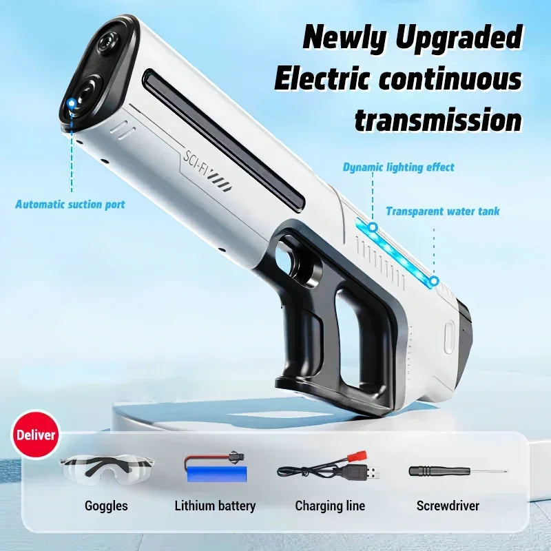 Electric Automatic Water Storage Gun Toys Portable Children Summer Beach Outdoor Fight Fantasy Spray Gun Toys Boy Kid AdultĀ Game