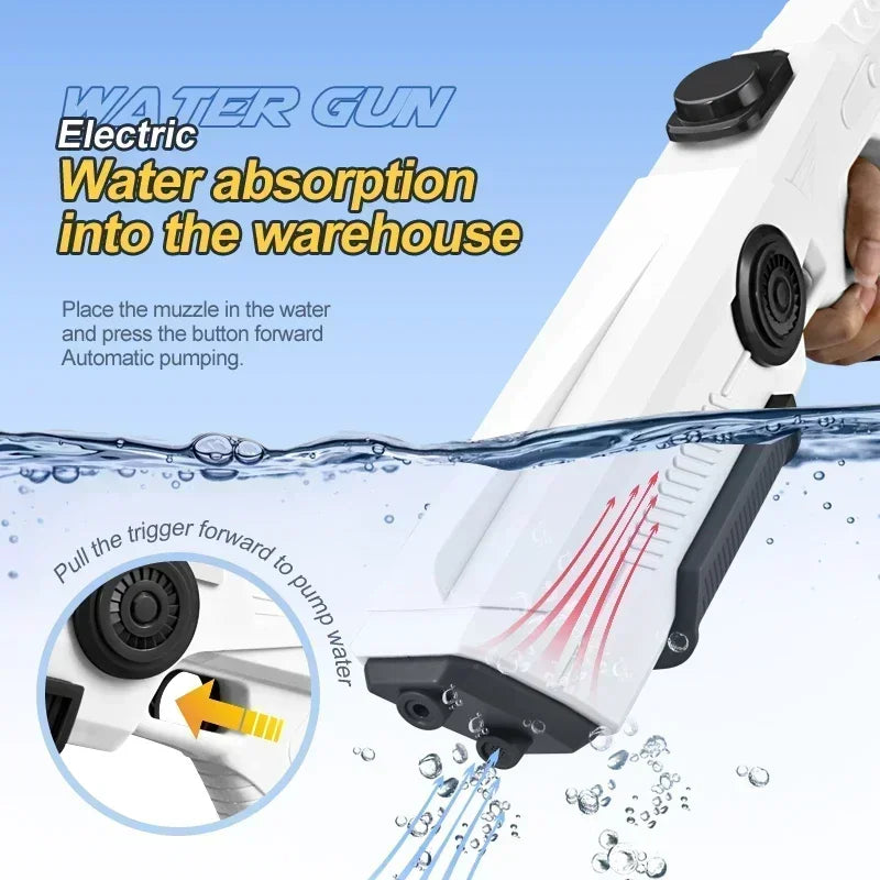 Electric Automatic Water Storage Gun Toys Portable Children Summer Beach Outdoor Fight Fantasy Spray Gun Toys Boy Kid AdultĀ Game