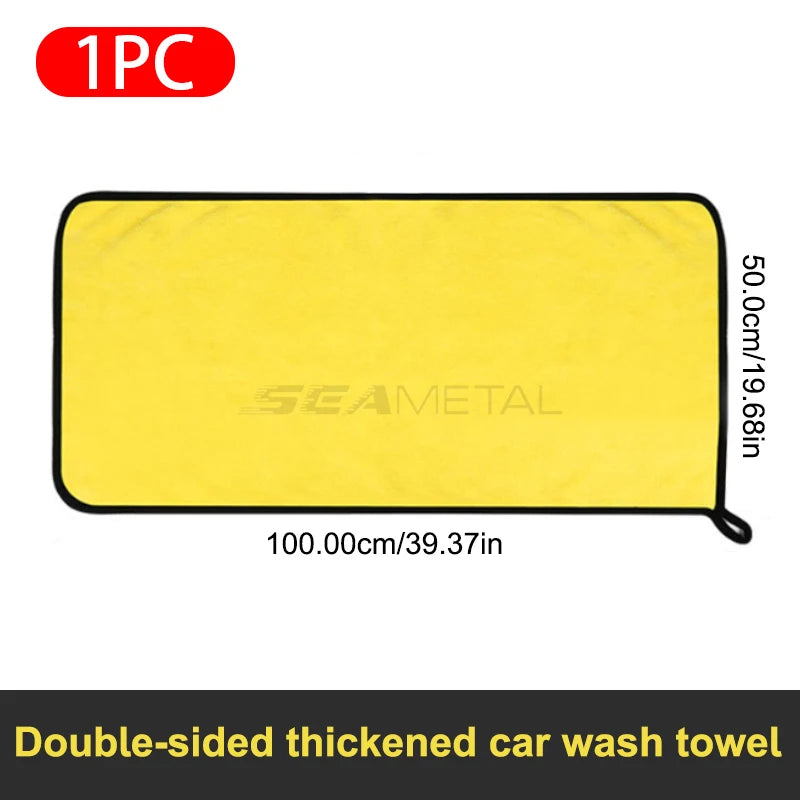 SEAMETAL Premium Microfiber Car Wash Towel – High-End Absorbent Drying & Detailing Cleaning Cloth for Vehicles
