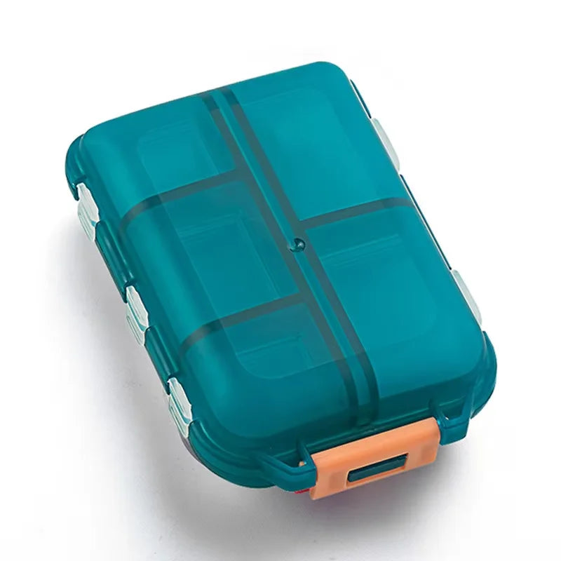 Portable Colorful 3 Spaces Medicine Case Health Care Container Case Pill Box Splitters Travel Pill Box Tiny Box Easy to Carry