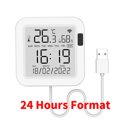 Smart Thermometer hygrometer Tuya WiFi Temperature and Humidity Sensor With Backlight APP Remote Control Work with Tuya Alexa