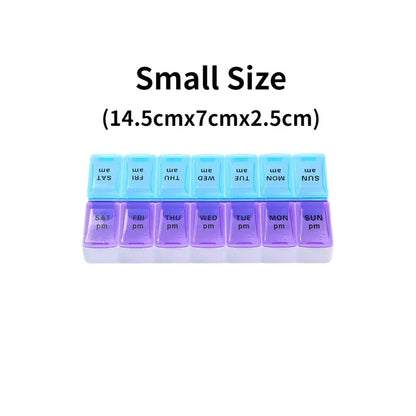 Portable Colorful 3 Spaces Medicine Case Health Care Container Case Pill Box Splitters Travel Pill Box Tiny Box Easy to Carry