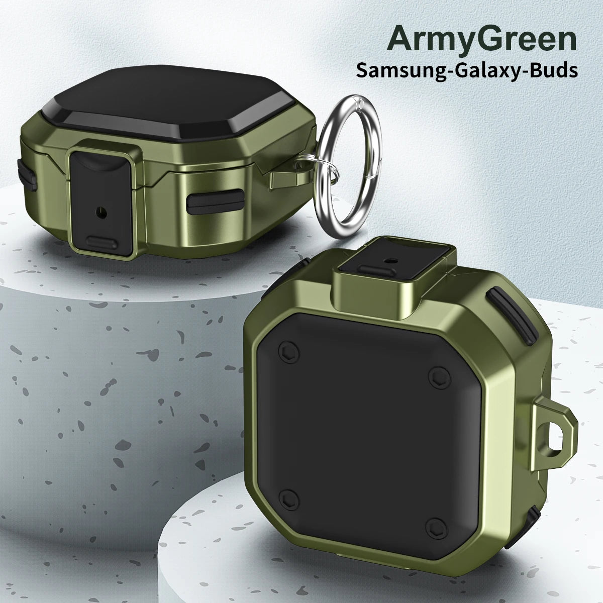 Clearance_Mechanical Switch Protective Case Cover For Samsung Galaxy Buds 2 Live Pro / Pro 2 Earphone Lock Protective Sheath wit