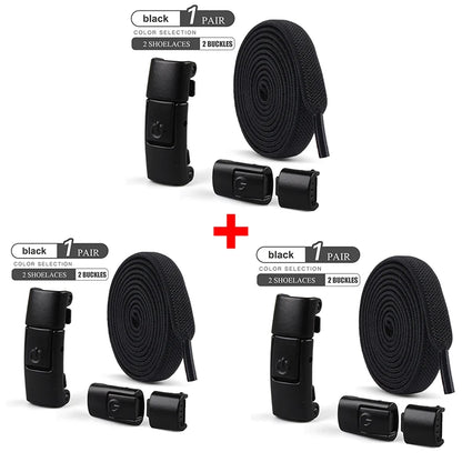 8mm No Tie Shoe Laces Press Lock Shoelaces Without Ties Elastic Laces Sneaker Kids Adult Widened Flat Shoelace for Shoes