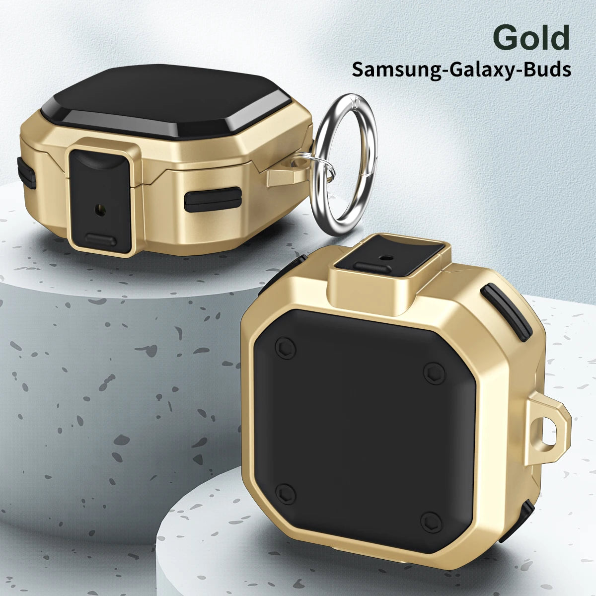 Clearance_Mechanical Switch Protective Case Cover For Samsung Galaxy Buds 2 Live Pro / Pro 2 Earphone Lock Protective Sheath wit