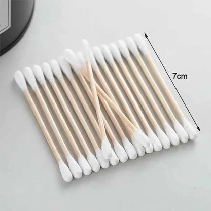 100pcs/Pack Baby Disposable Cotton Swabs 5 Packs Double-ended Cotton Swabs Ear Nose Cleaning Sticks Healthy Cleaning Tools