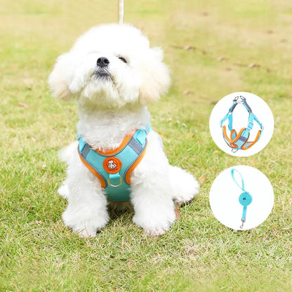 Reflective No Pull Adjustable Dog Harness Classic Solid Sustainable Straps Nylon Pet Dog Harness with Reflective Logo,for Walk