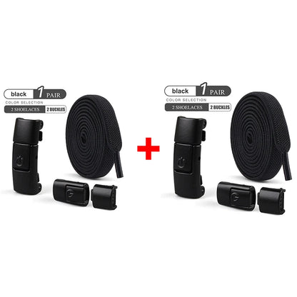 8mm No Tie Shoe Laces Press Lock Shoelaces Without Ties Elastic Laces Sneaker Kids Adult Widened Flat Shoelace for Shoes