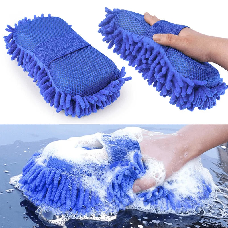 Car Cleaning Sponge Car Wash Care Washing Brush Pad Cleaning Tool Microfiber Polishing Dusting Scratch-free Washing Cars Floors