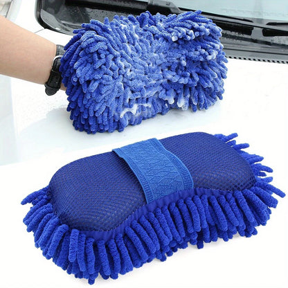 Car Cleaning Sponge Car Wash Care Washing Brush Pad Cleaning Tool Microfiber Polishing Dusting Scratch-free Washing Cars Floors