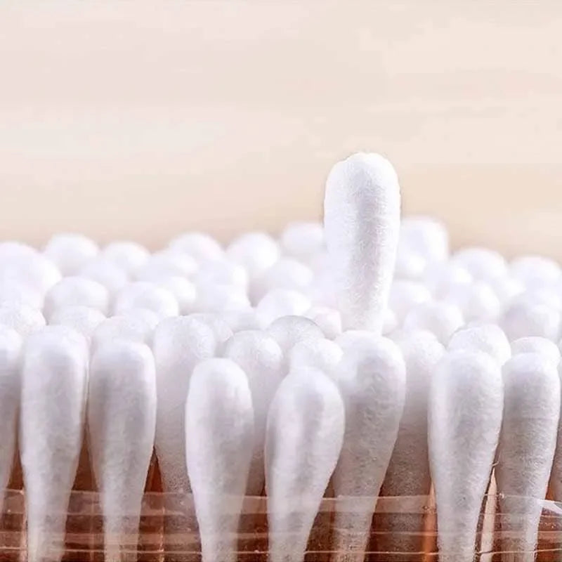 100pcs/Pack Baby Disposable Cotton Swabs 5 Packs Double-ended Cotton Swabs Ear Nose Cleaning Sticks Healthy Cleaning Tools
