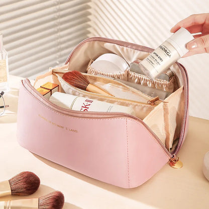 Makeup Organizer Female Toiletry Kit Bag Make Up Case Storage Pouch Luxury Lady Box, Cosmetic Bag, Organizer Bag for Travel Zip