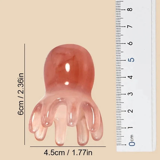 Resin Octopus Comb Cute Head Massager Hair Care Meridian Scraping Scalp Massage Acupuncture SPA Gua Sha Health Massage Tool