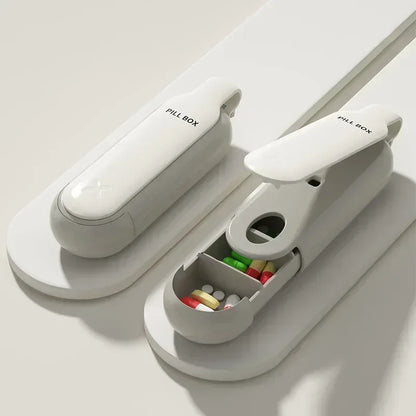 Portable Colorful 3 Spaces Medicine Case Health Care Container Case Pill Box Splitters Travel Pill Box Tiny Box Easy to Carry