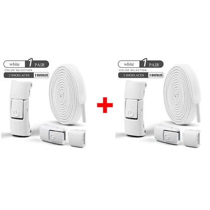 8mm No Tie Shoe Laces Press Lock Shoelaces Without Ties Elastic Laces Sneaker Kids Adult Widened Flat Shoelace for Shoes