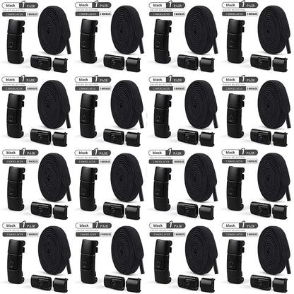 8mm No Tie Shoe Laces Press Lock Shoelaces Without Ties Elastic Laces Sneaker Kids Adult Widened Flat Shoelace for Shoes